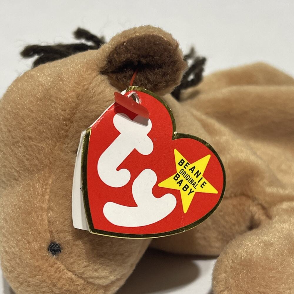 1995 Ty Beanie Baby DERBY Horse Rare No Star Coarse Mane PVC Pellets Retired - Picture 5 of 9
